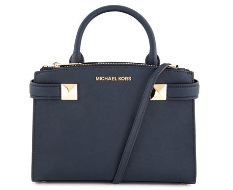 michael kors karla small leather satchel bag navy|Satchels Michael Kors .